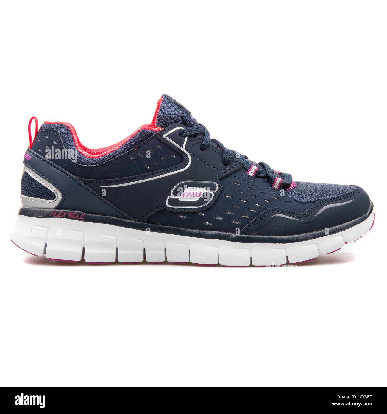 Skechers Synergy Front Row Navy Blue and Purple Women's Running Shoes -  12013-NVPR Stock Photo - Alamy