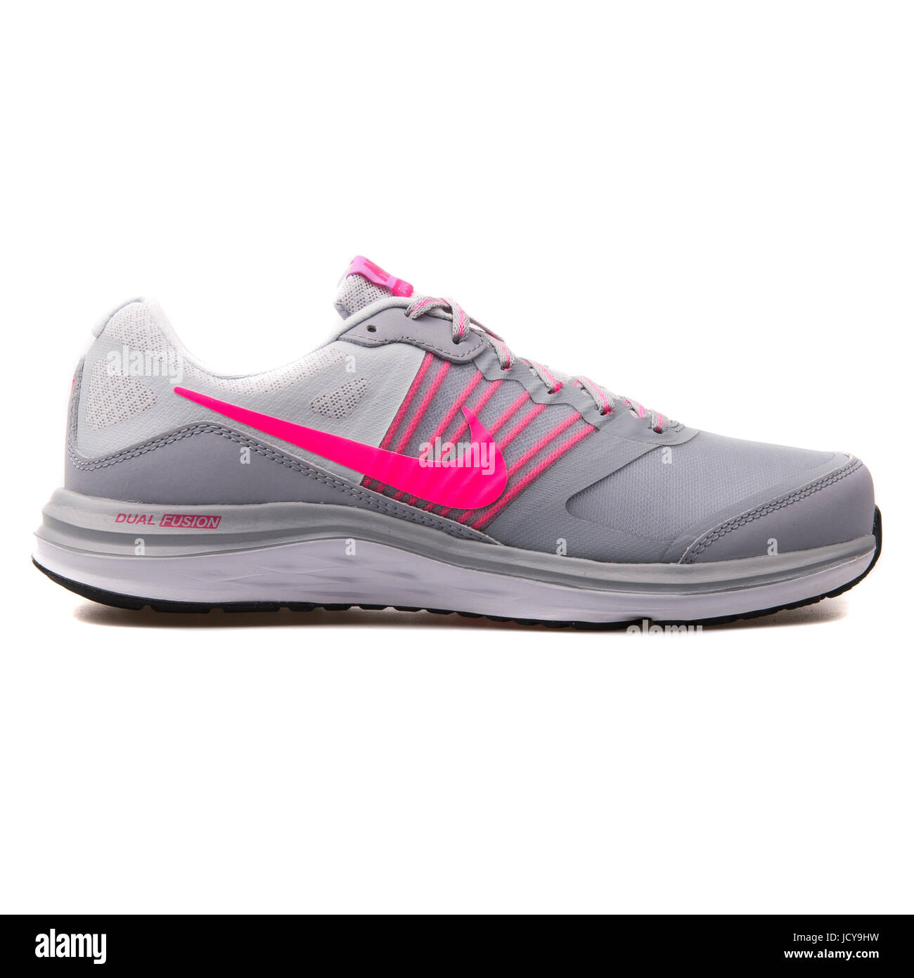 Nike WMNS Dual Fusion X Wolf Grey and Pink Women's Running Shoes -  709501-006 Stock Photo - Alamy