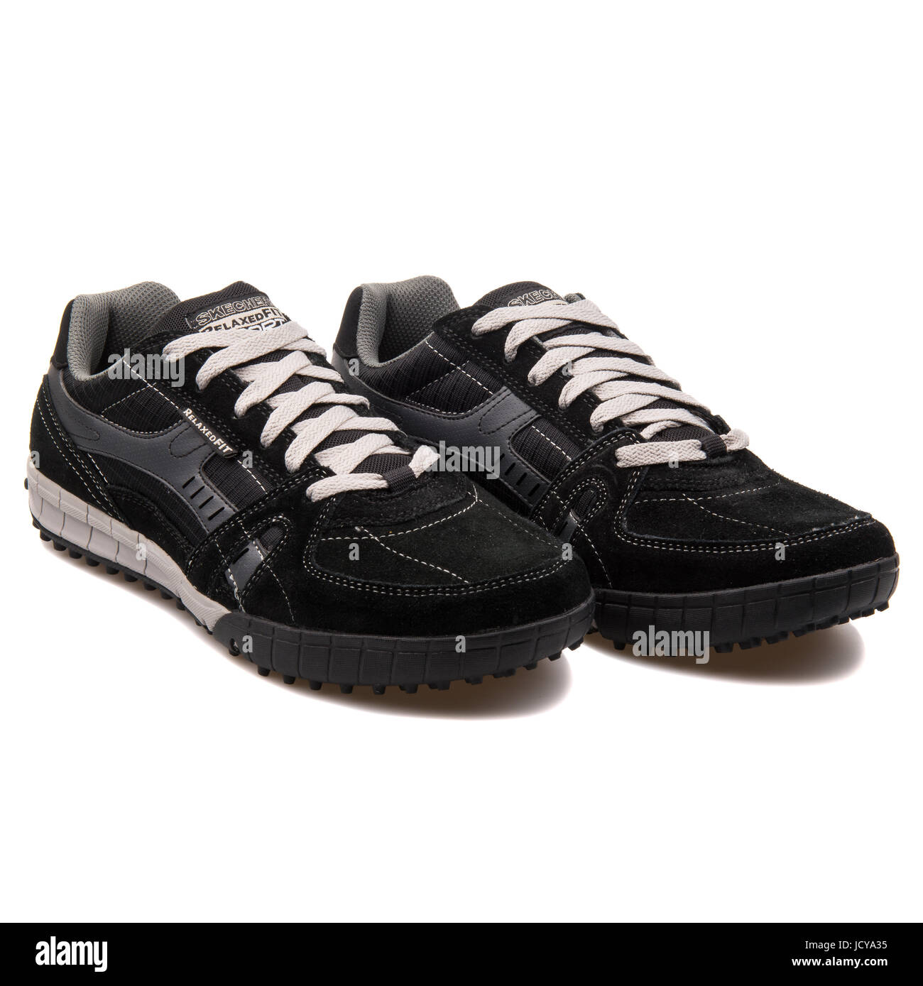 Skechers Floater Black and Grey Men's Sneakers - 51328-BKGY Stock Photo -  Alamy