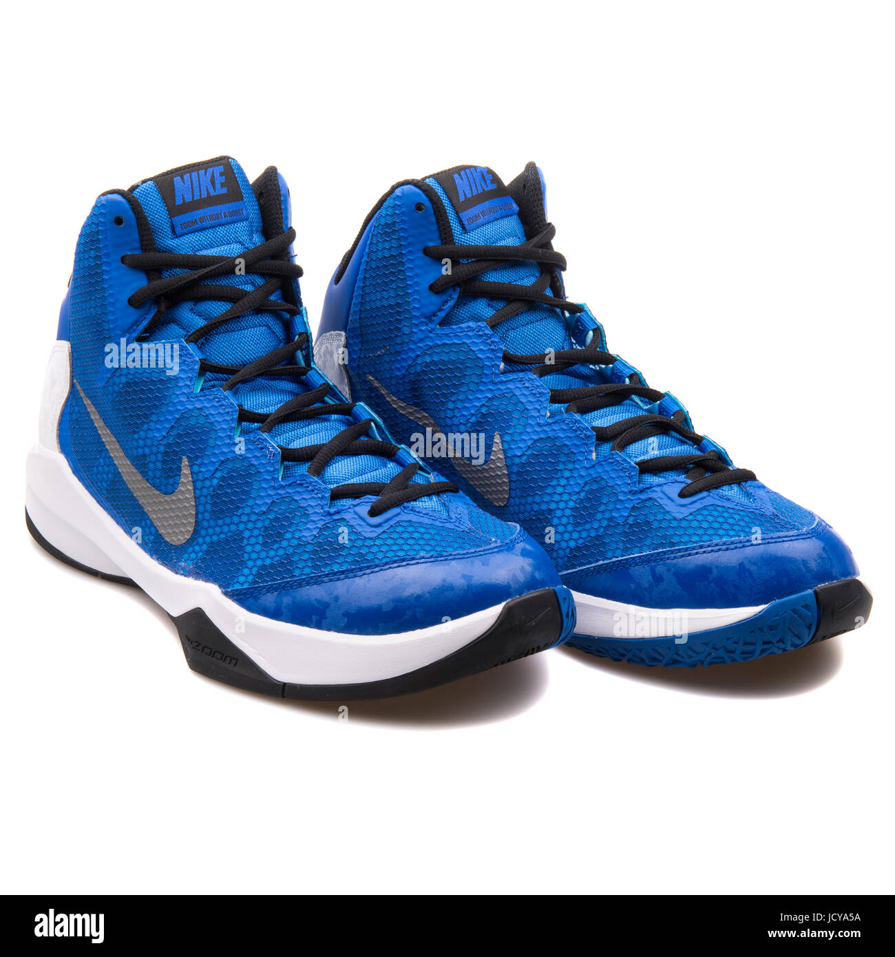 Coherent freedom Locomotive Nike Zoom Without A Doubt Royal Blue and White Men's Basketball Shoes -  749432-401 Stock Photo - Alamy
