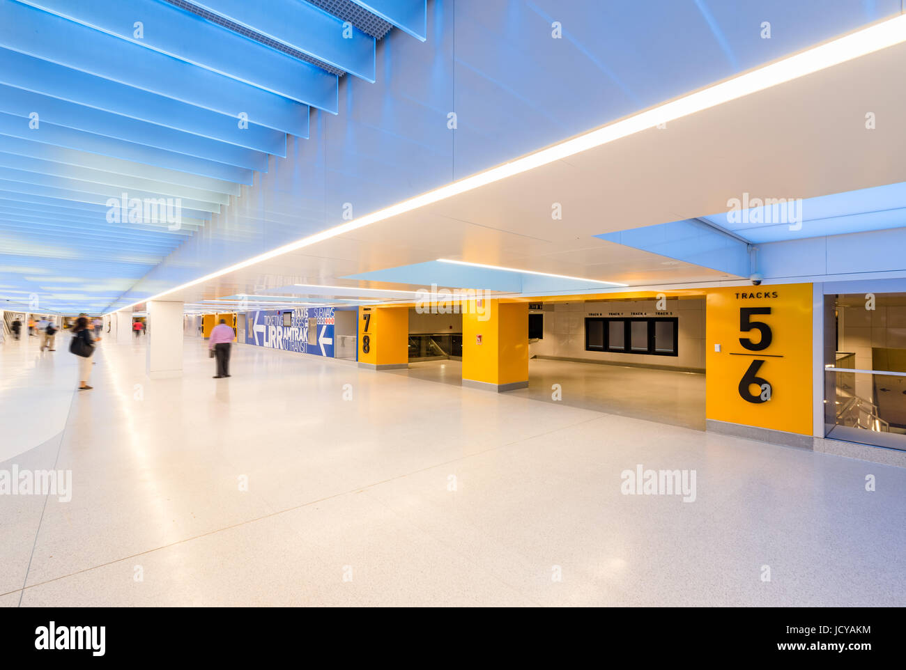 New York City, NY June 15, 2017 Newly opened Penn Station renovation below the James A