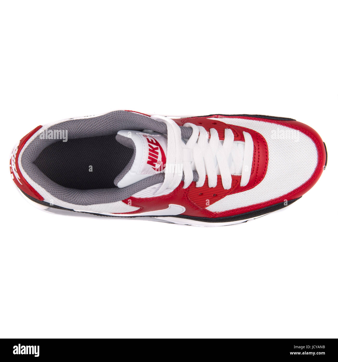 Nike Air Max 90 Mesh (GS) White, Red and Black Youth's Running Shoes -  724824-102 Stock Photo - Alamy