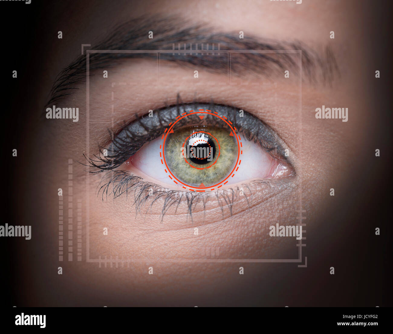 high tech biometric retina security scan Stock Photo Alamy