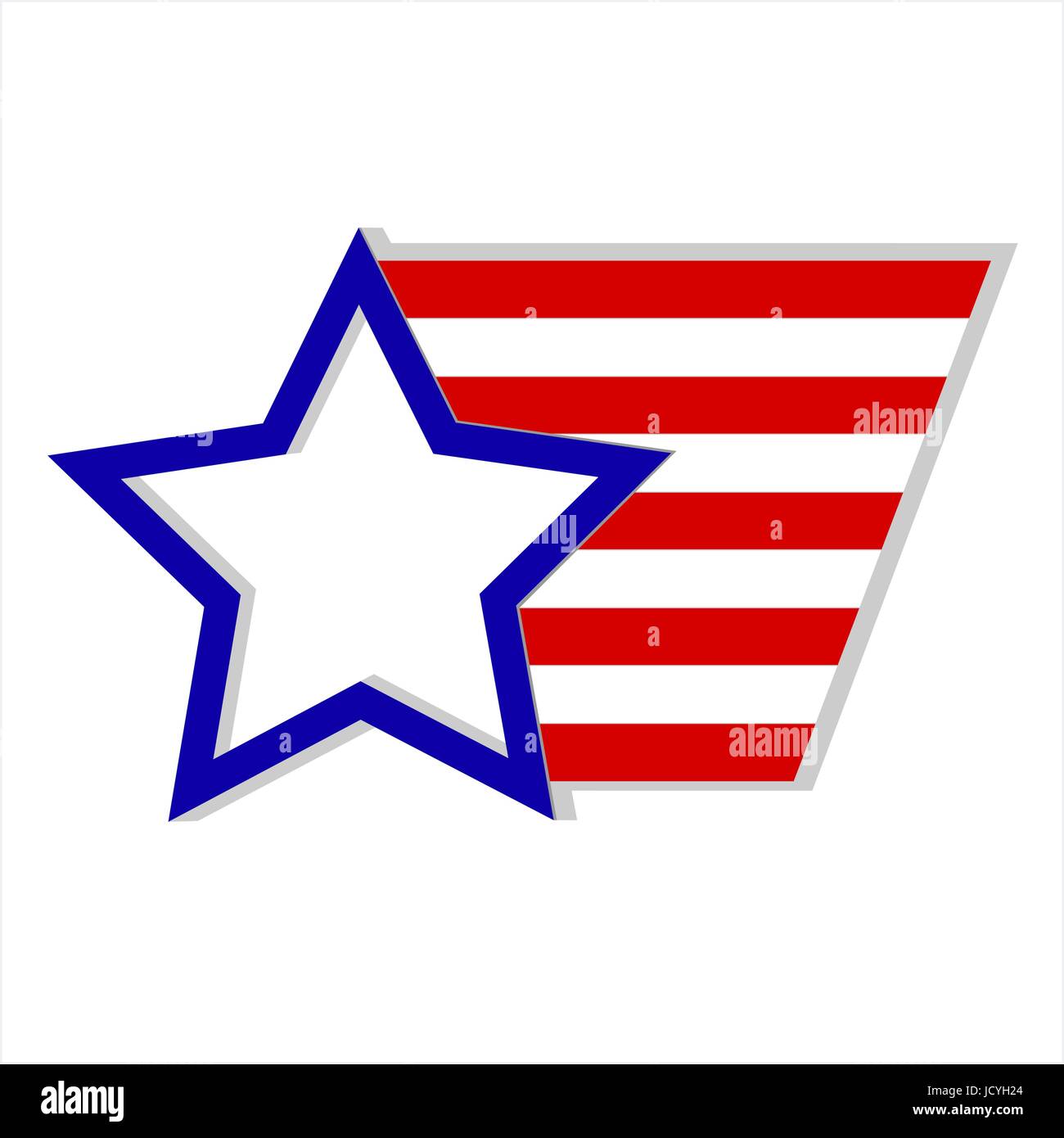 United States of America flag logo symbol emblem Stock Vector