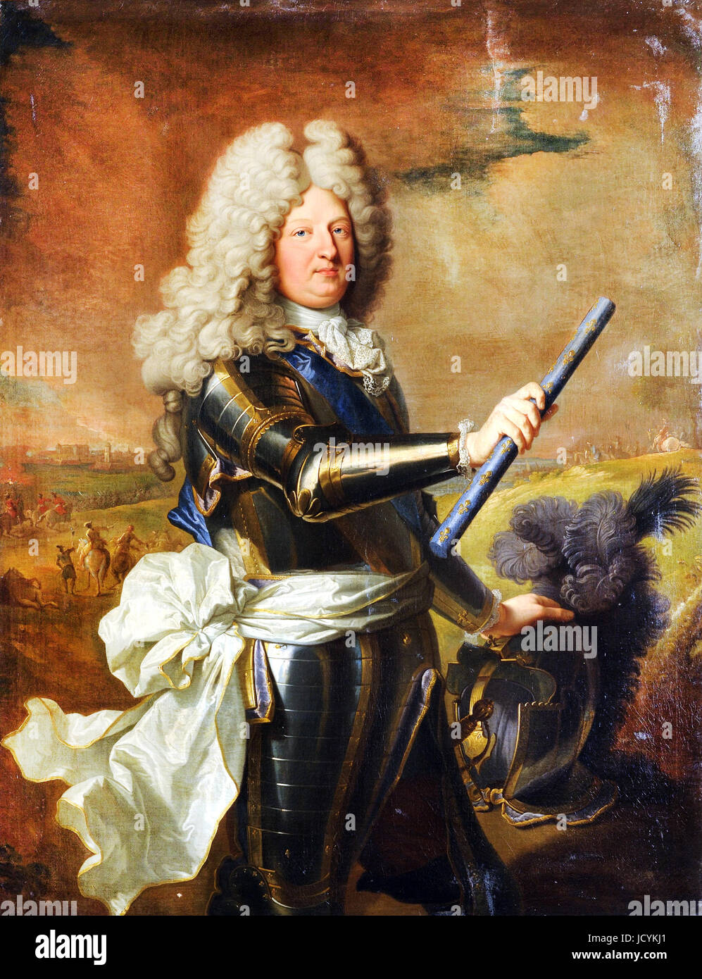 Hyacinthe Rigaud, Louis de France, Dauphin (1661-1711), known as the Grand Dauphin. 1688 Oil on canvas. Palace of Versailles, France. Stock Photo