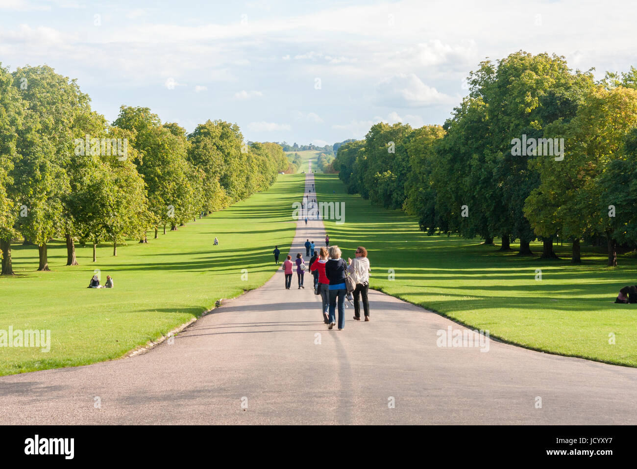 Pathway into Windsor Great Park, Berkshire, London, England, United Kingdom Stock Photo
