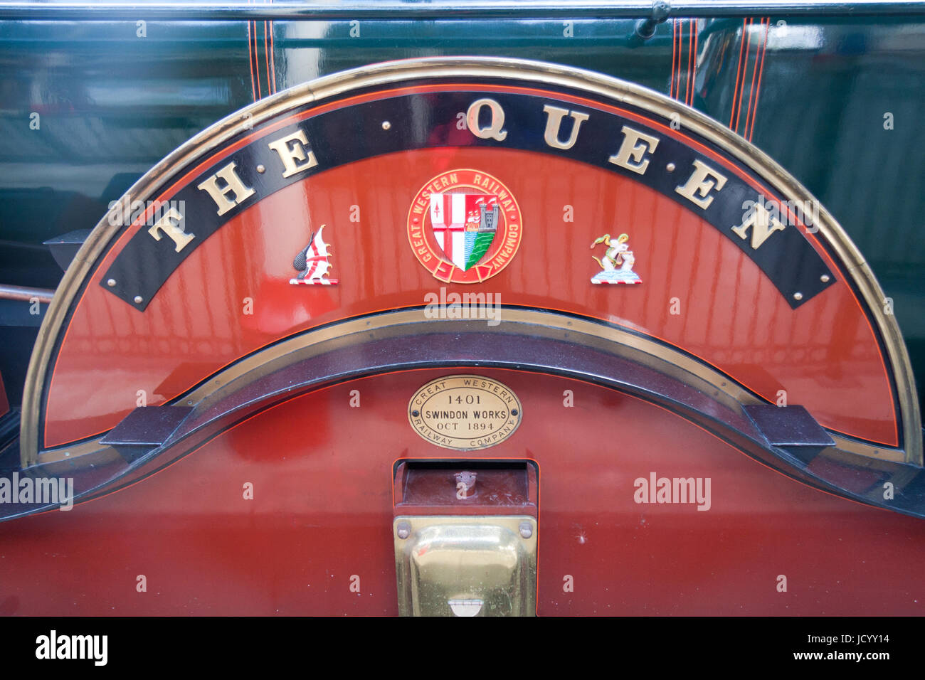 The Great Western Railway Company  locomotive 'The Queen' built in 1894 at Swindon works, Windsor, Berkshire, England, United Kingdom Stock Photo