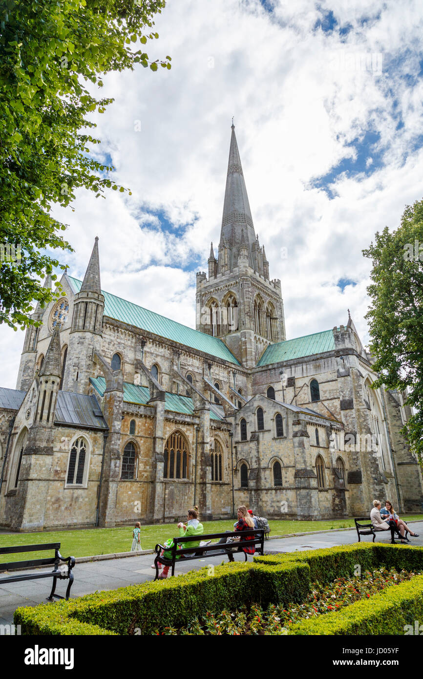 Exterior Of Chichester Cathedral, Chichester, A City In And County Town ...