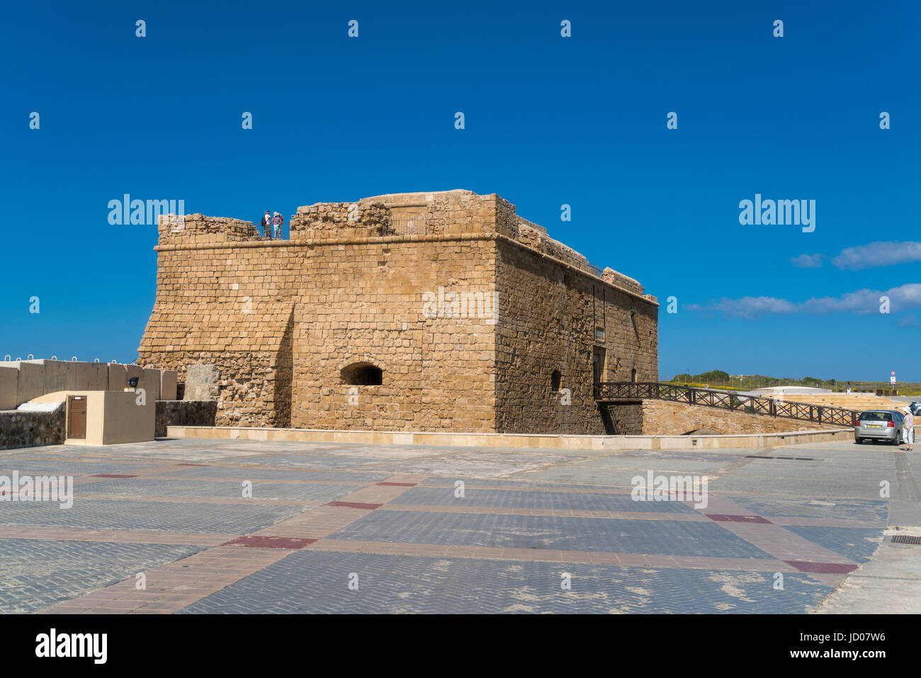 Paphos Castle, harbour, tourist area,  sea front,  Cyprus Stock Photo