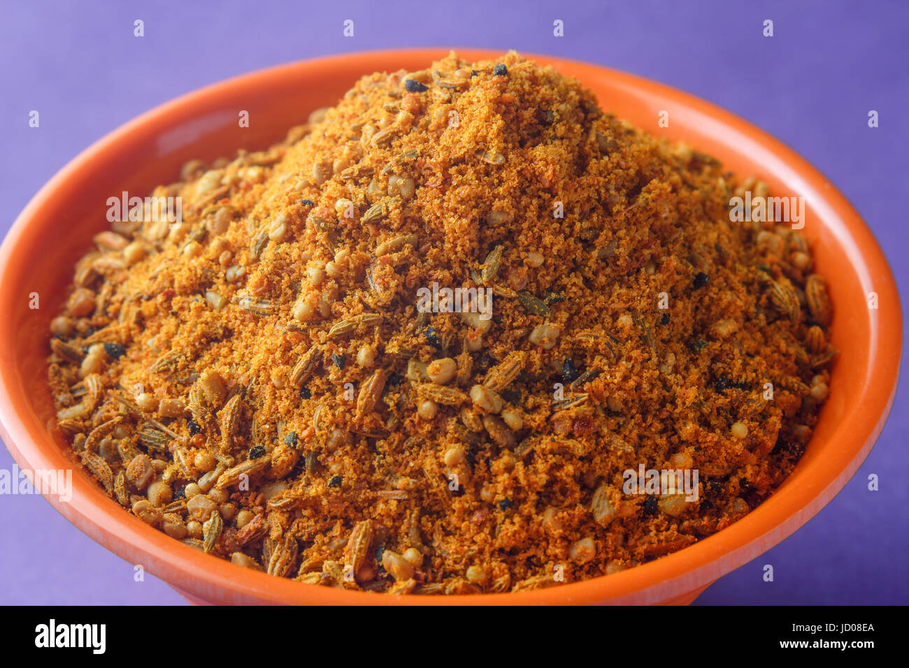 close up of indian achar masala (Powder) in a bowl Stock Photo