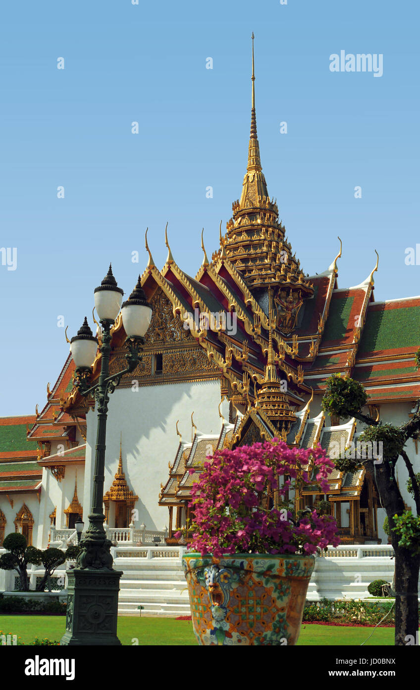 Dusit Maha Prasat Throne Hall, Royal Palace, Bangkok, Thailand Stock Photo