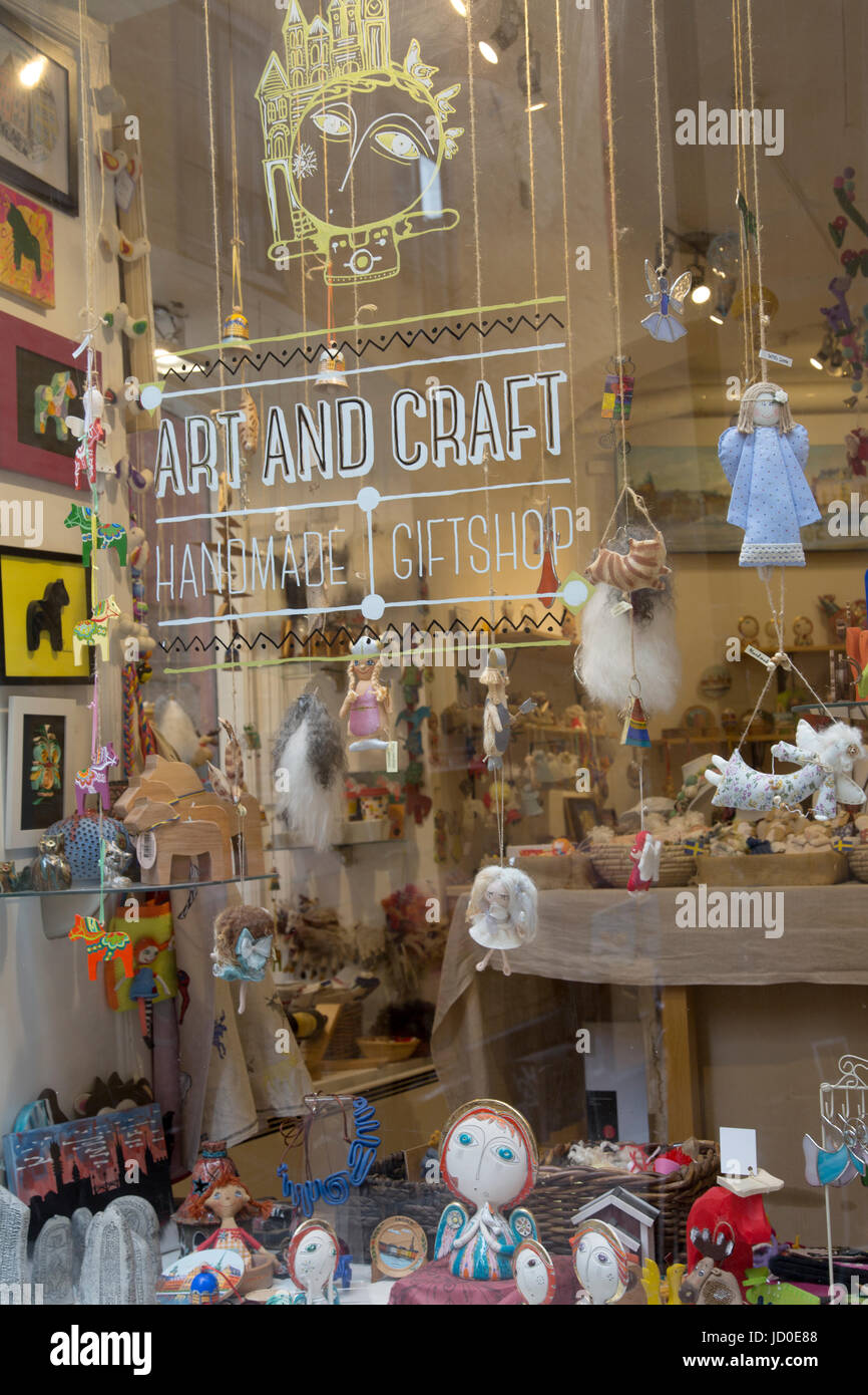 Art and Craft Shop, Old Town; Stockholm; Sweden Stock Photo - Alamy