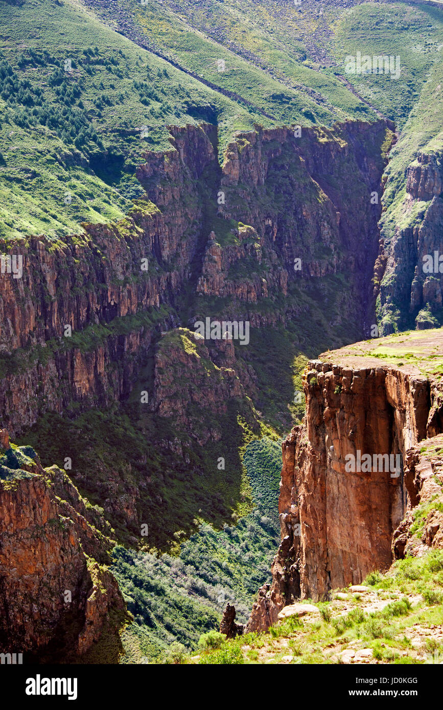 Maletsunyane Canyon Semonkong Maseru District Lesotho Southern Africa Stock Photo