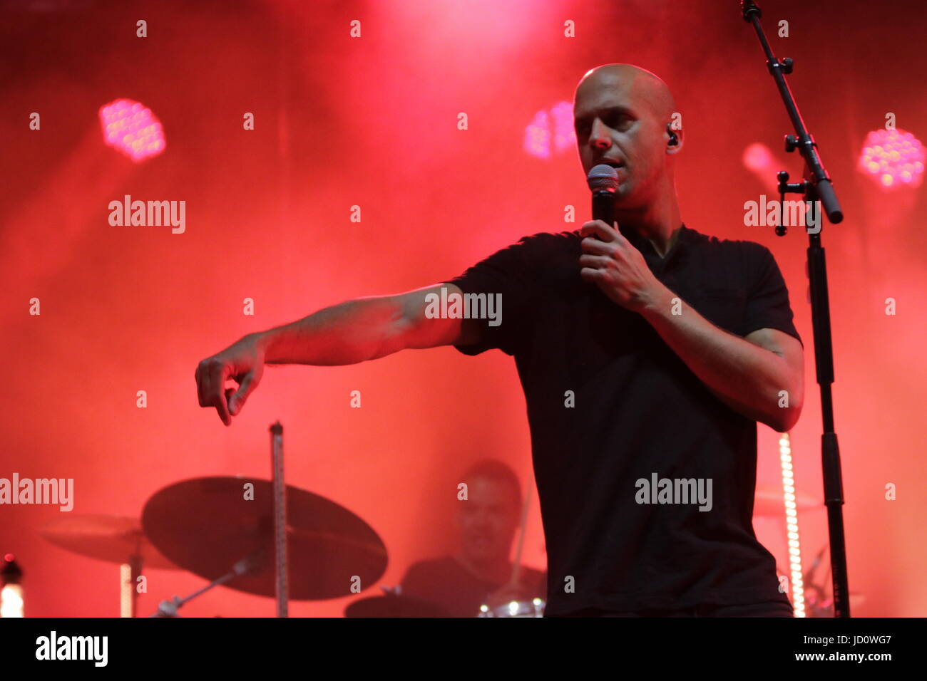 Worms, Germany. 17th June 2017. Milow performs live on stage at the 2017 Jazz and Joy Festival in Worms in Germany. Credit: Michael Debets/Alamy Live News Stock Photo