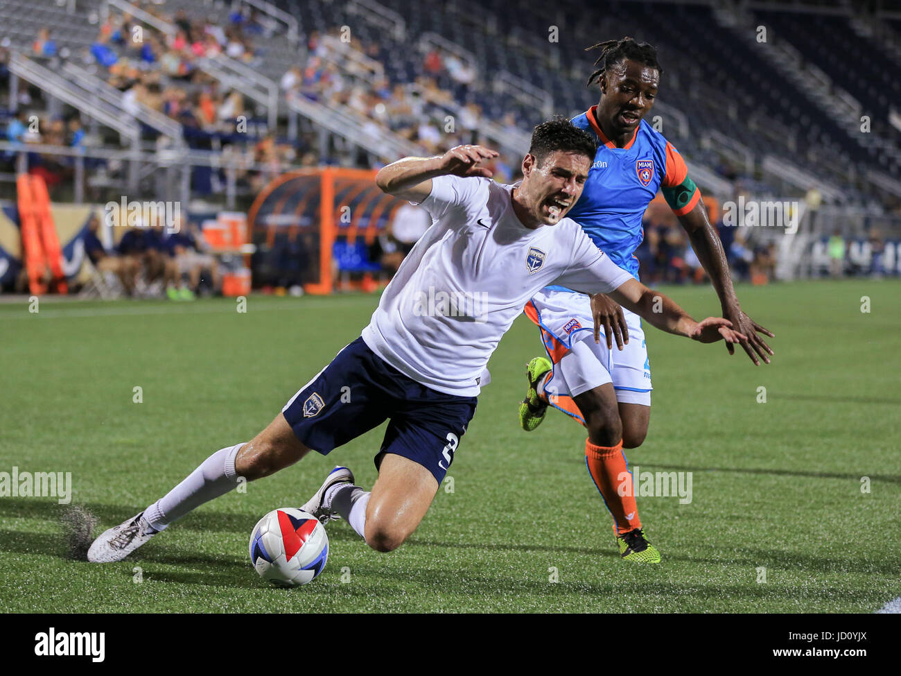 Miami, Florida, USA. 17th June, 2017. Jacksonville Armanda FC defender