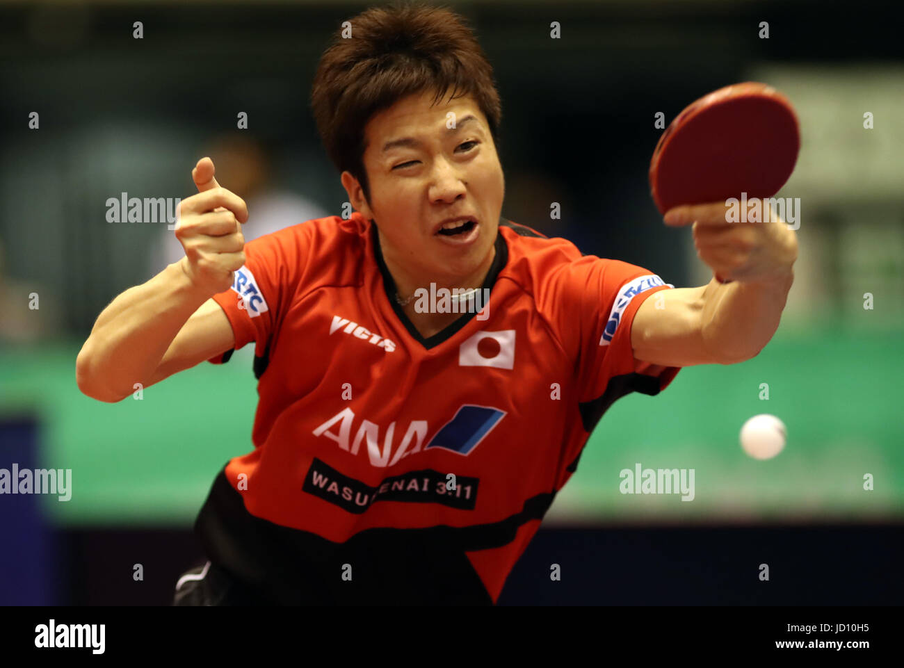 Tokyo, Japan. 18th June, 2017. Japanese table tennis player Jun