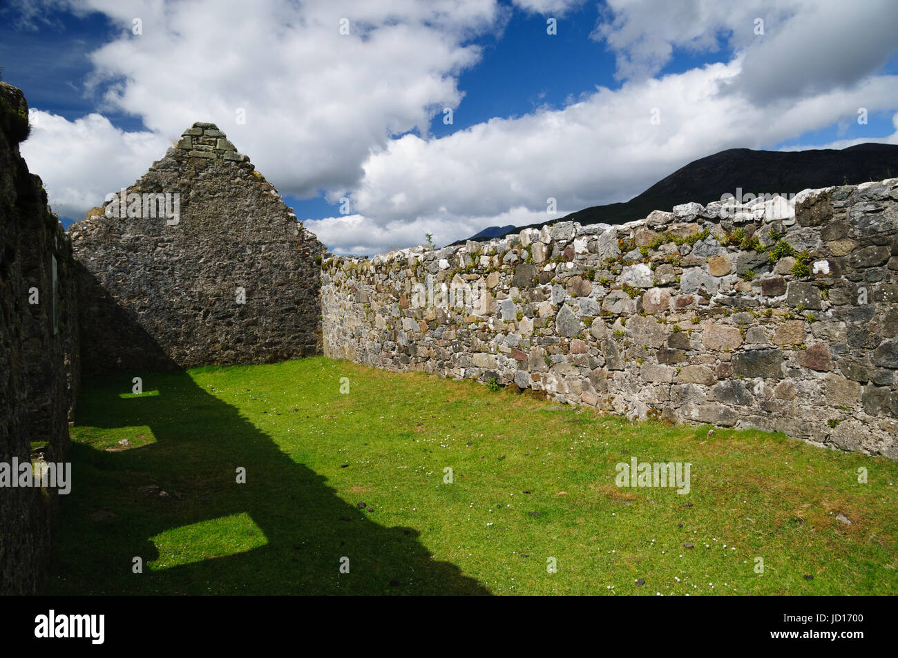 The ruins of Cill Chriosd (Christ's Church or "Kilchrist"), Strath, Skye, Scotland. Stock Photo