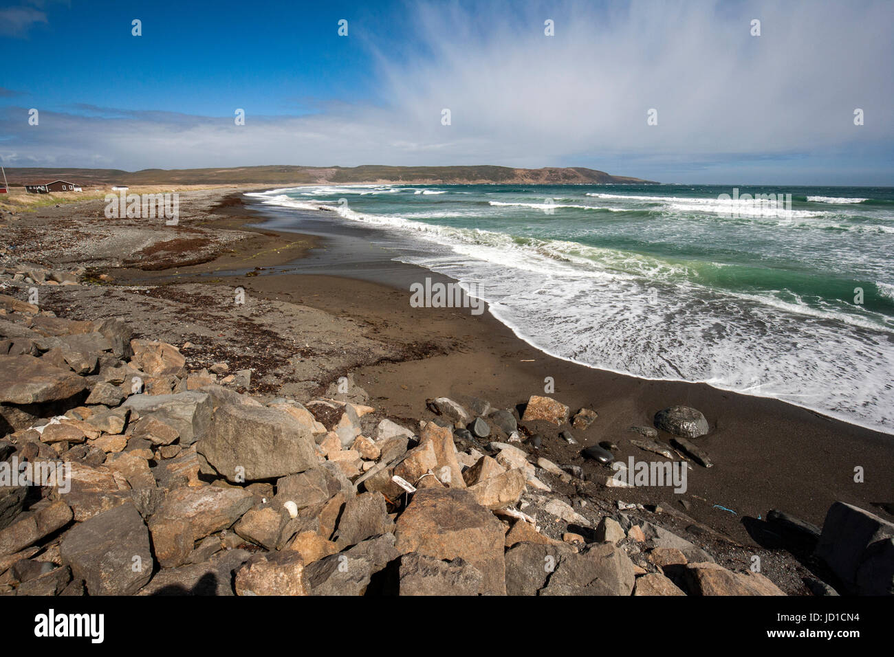 Beach at Point Lance, Avalon Peninsula, Newfoundland, Canada Stock Photo