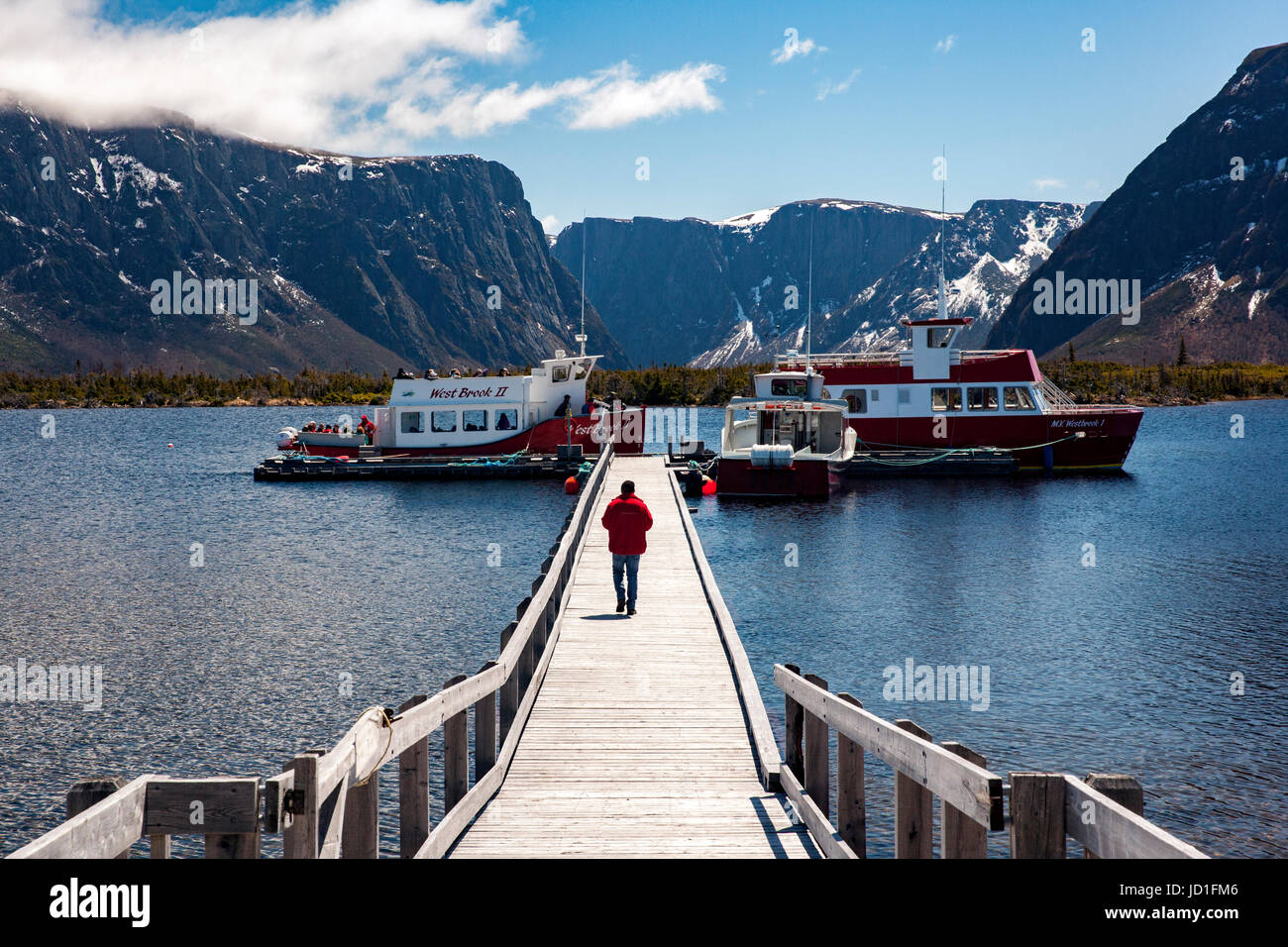 Boat Tours on Western Brook Pond, Gros Morne National Park, Newfoundland,  Canada Stock Photo - Alamy