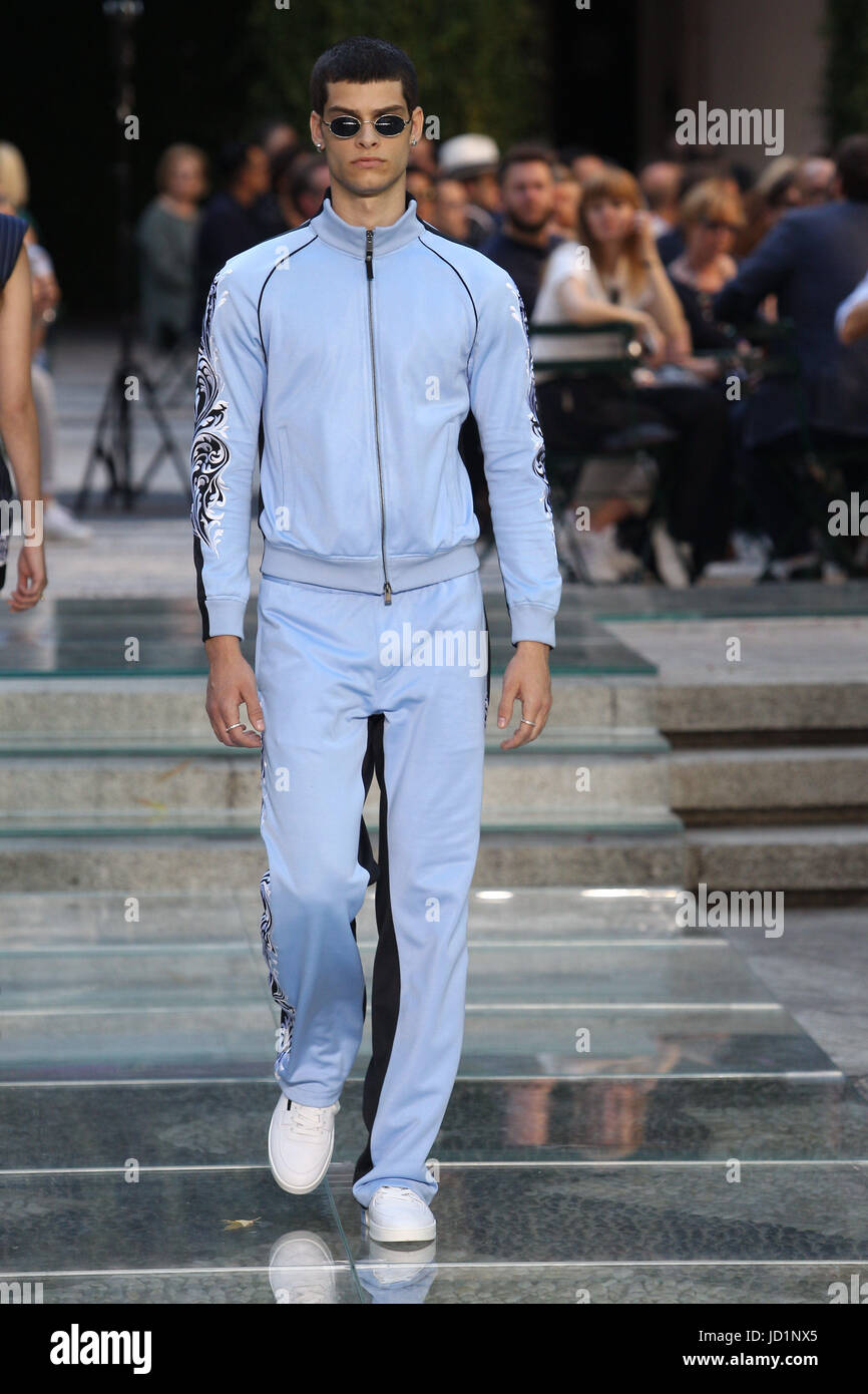 Milan Men's Fashion Week Spring Summer 2018. Milan Fashion Man, Spring  Summer 2018. Dolce Gabbana Fashion Show Pictured: model Stock Photo - Alamy