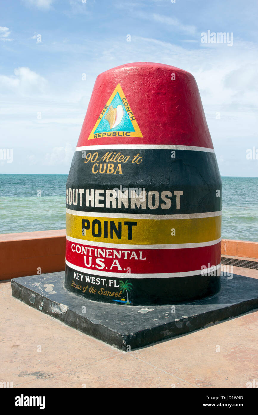90 Miles to Cuba Key West Stock Photo Alamy