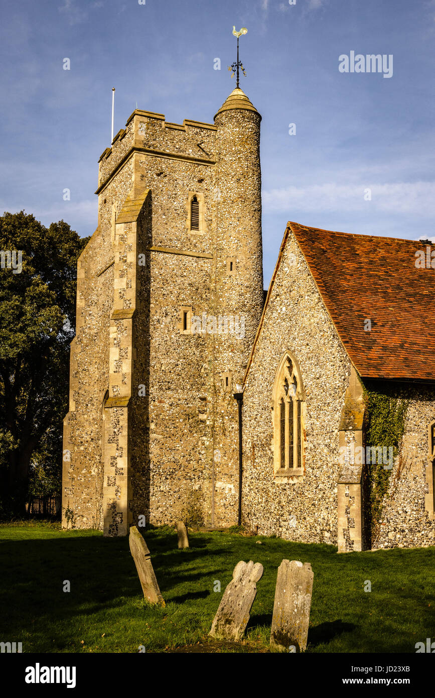 St John The Baptist Church, Church Road, Sutton at Hone, Kent, England Stock Photo