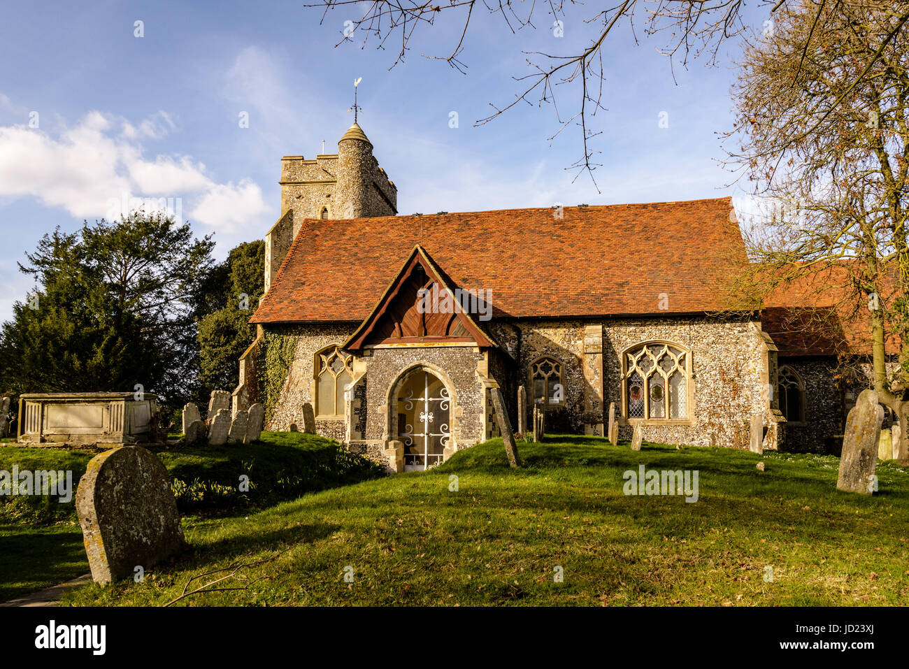 St John The Baptist Church, Church Road, Sutton at Hone, Kent, England Stock Photo