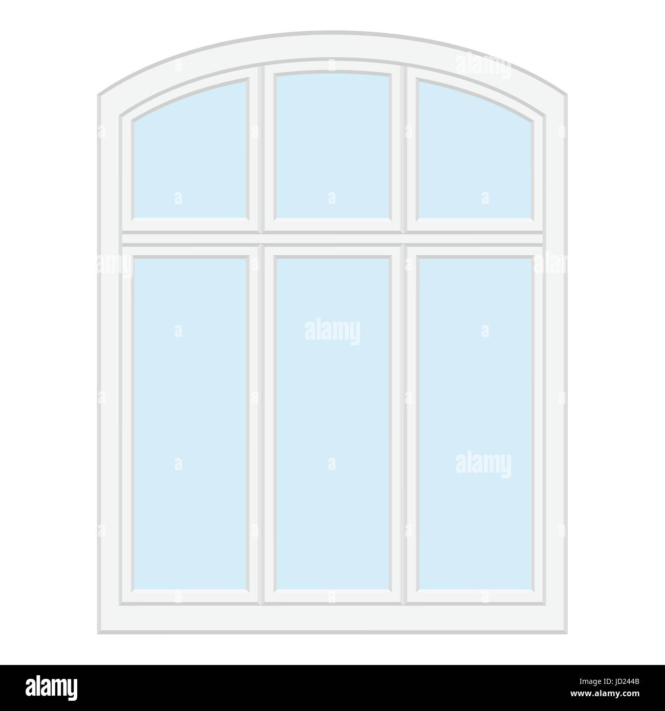 White window isolated on white background. Closed realistic vector ...