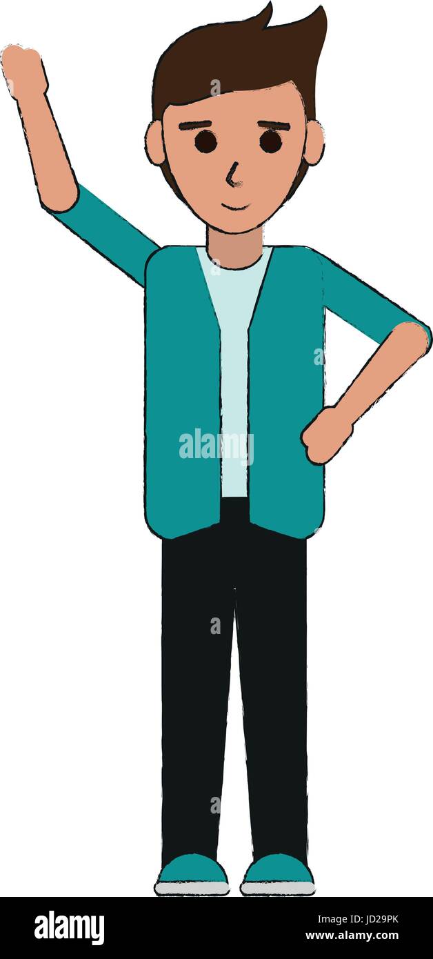 young happy man in casual outfit icon image Stock Vector Image & Art ...