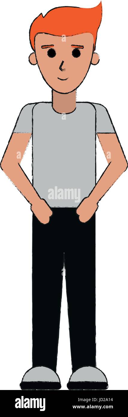 young happy man in casual outfit icon image Stock Vector Image & Art ...