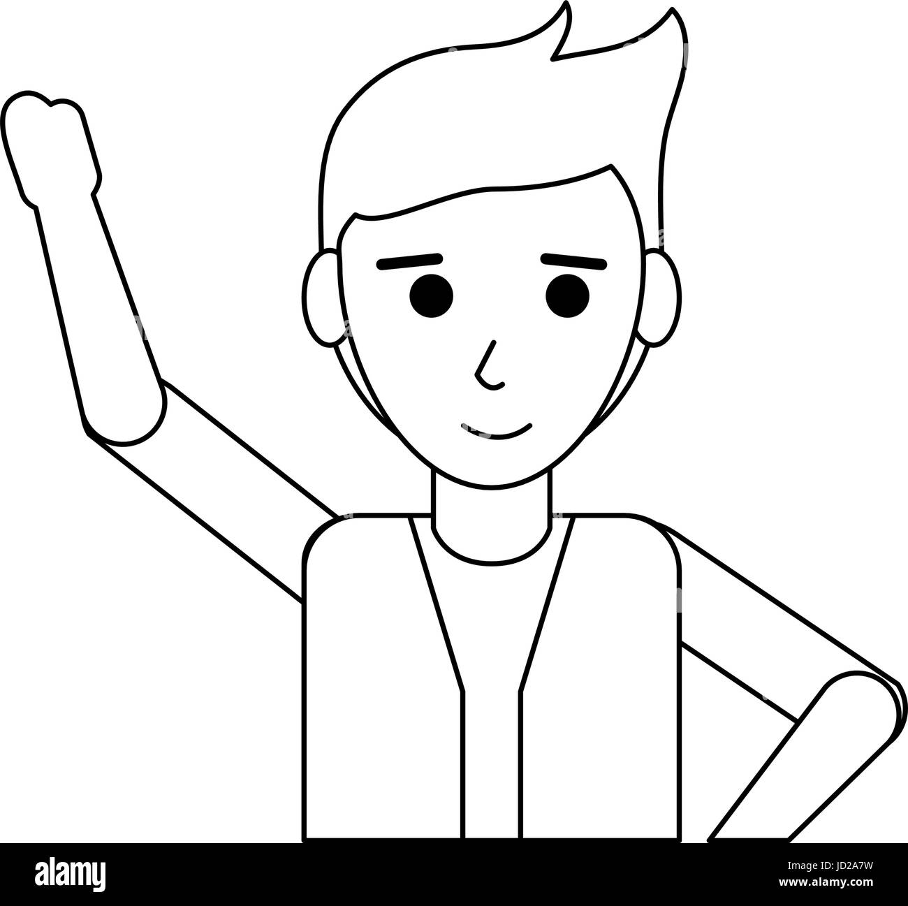 young happy man in casual outfit icon image Stock Vector Image & Art ...
