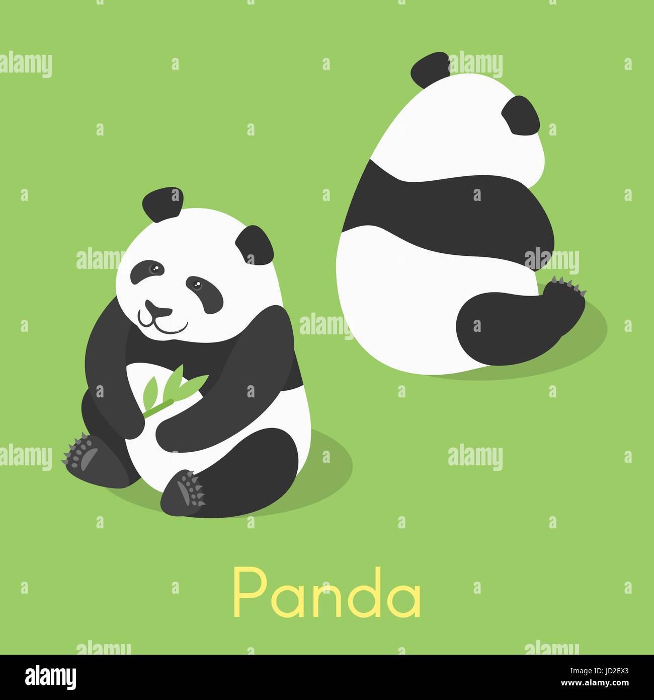 Cute Panda Bear Cartoon Holding Love You Label Stock Vector - Illustration  of bear, holding: 212400880