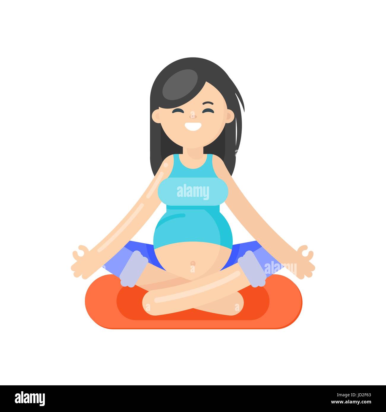 Pregnant exercise vector cartoon hi-res stock photography and images - Alamy