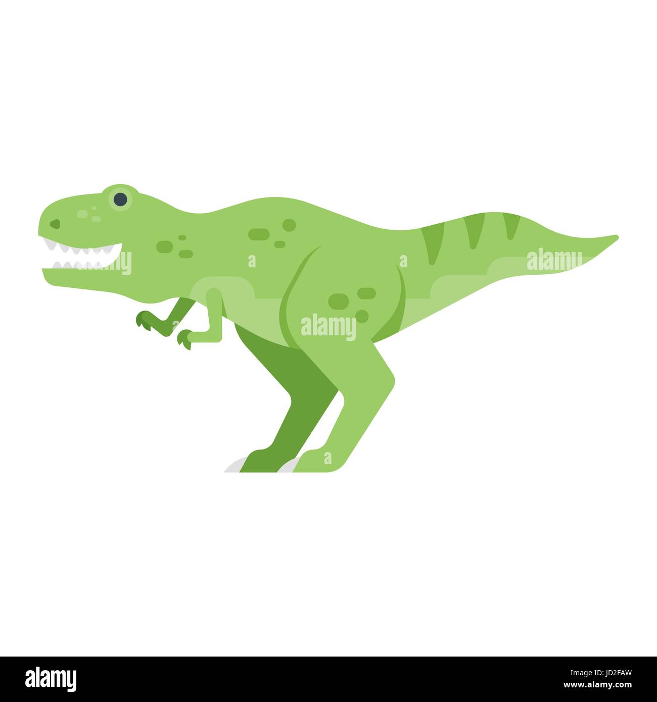 Vector flat style illustration of dinosaur. Icon for web. Isolated on white background. Stock Vector