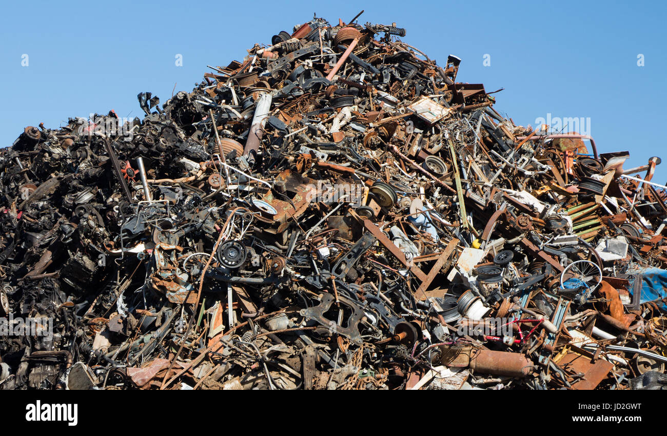Scrap metal ready to be recycled Stock Photo Alamy