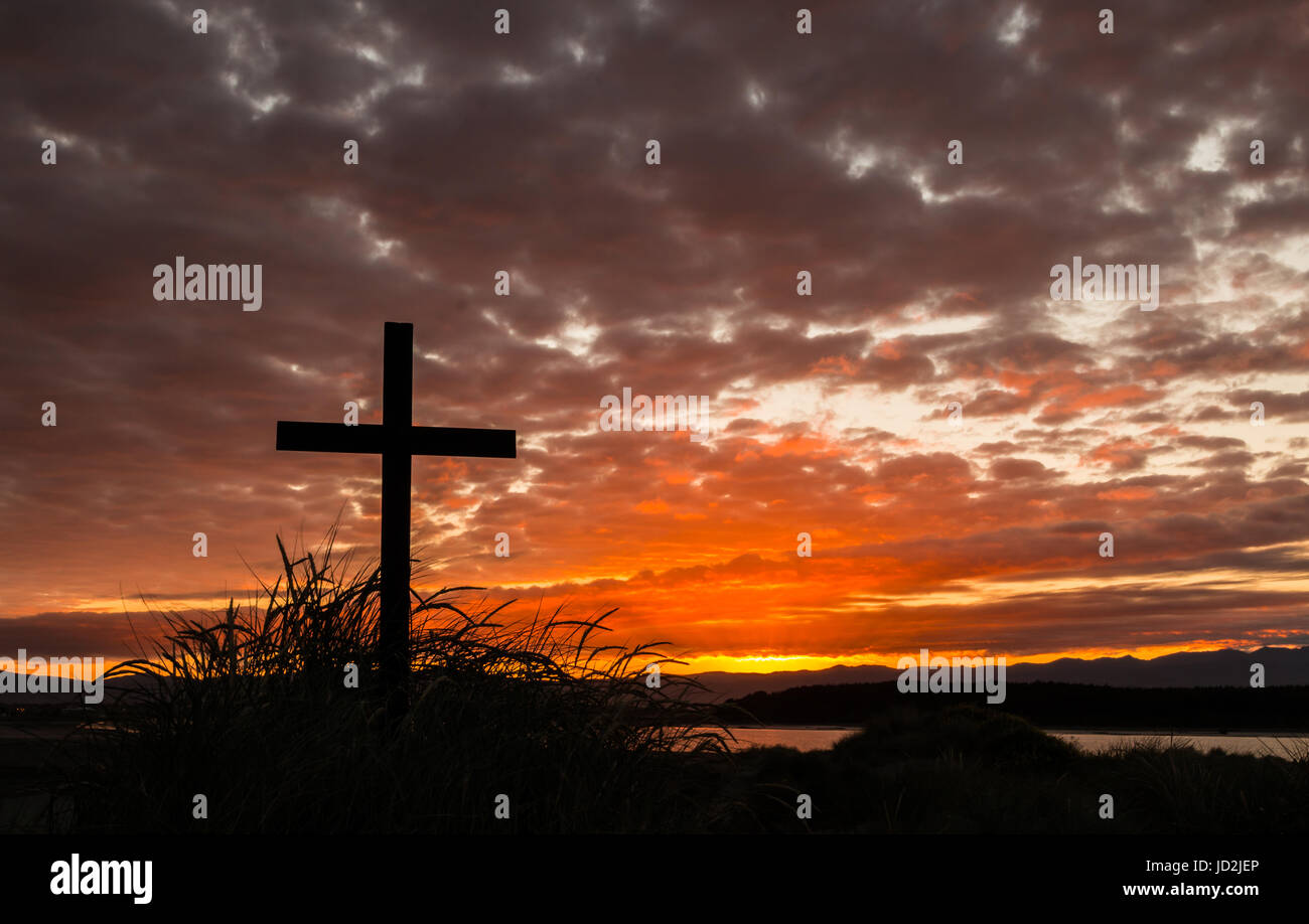 Cross on a hill hi-res stock photography and images - Alamy