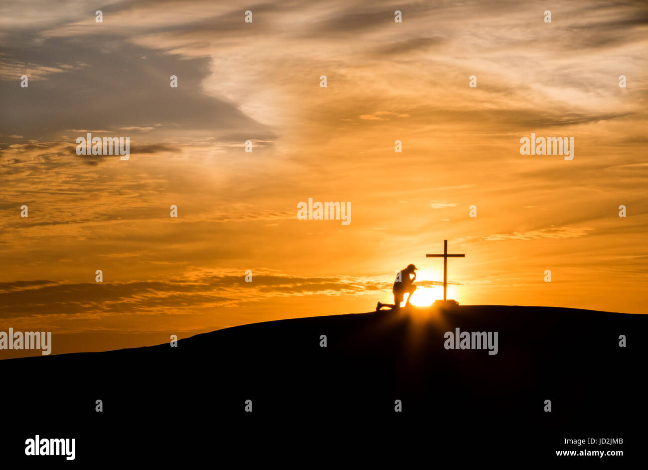A cross on a hill hi-res stock photography and images - Alamy