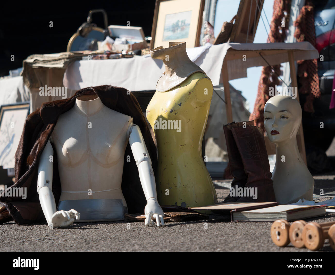 mannequins for sale at Sunbury Antiques Market,Kempton park,London
