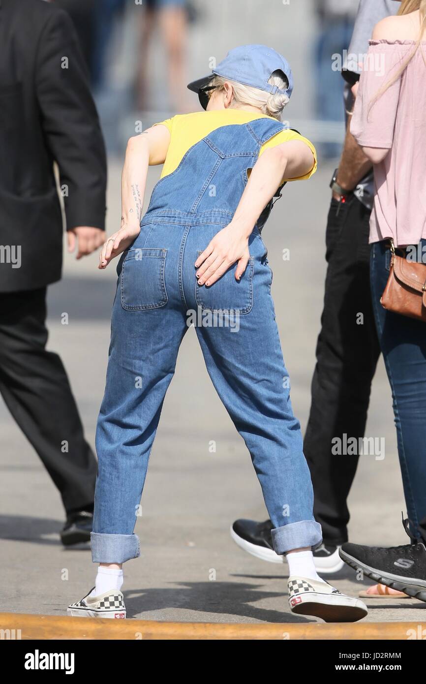 Hayley Williams of the band Paramore seen having a bit of fun at the ABC  studios before her performance on Jimmy Kimmel Live! Featuring: Hayley  Williams Where: Los Angeles, California, United States