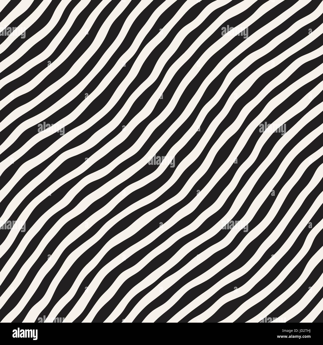Seamless pattern with hand drawn waves. Abstract background with wavy ...