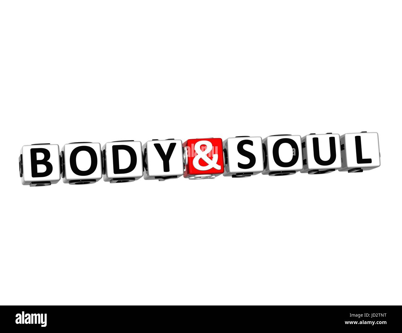 3D Word Body and Soul on white background Stock Photo Alamy