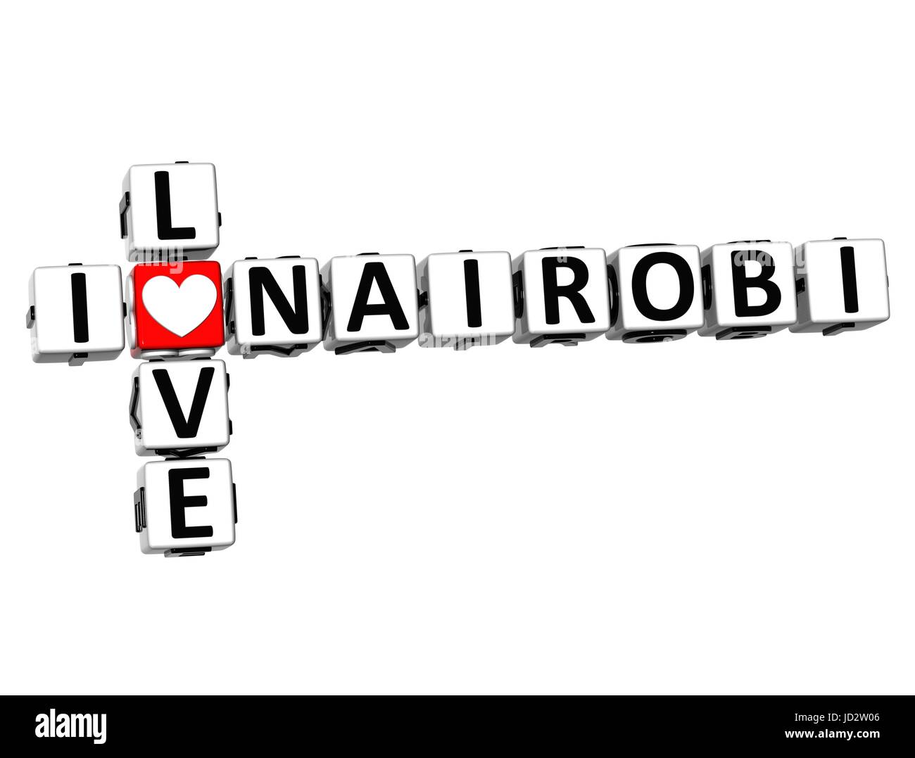 3D Crossword I love Nairobi on white background Stock Photo Alamy 3D Crossword I love Nairobi on white background Stock Photo Alamy