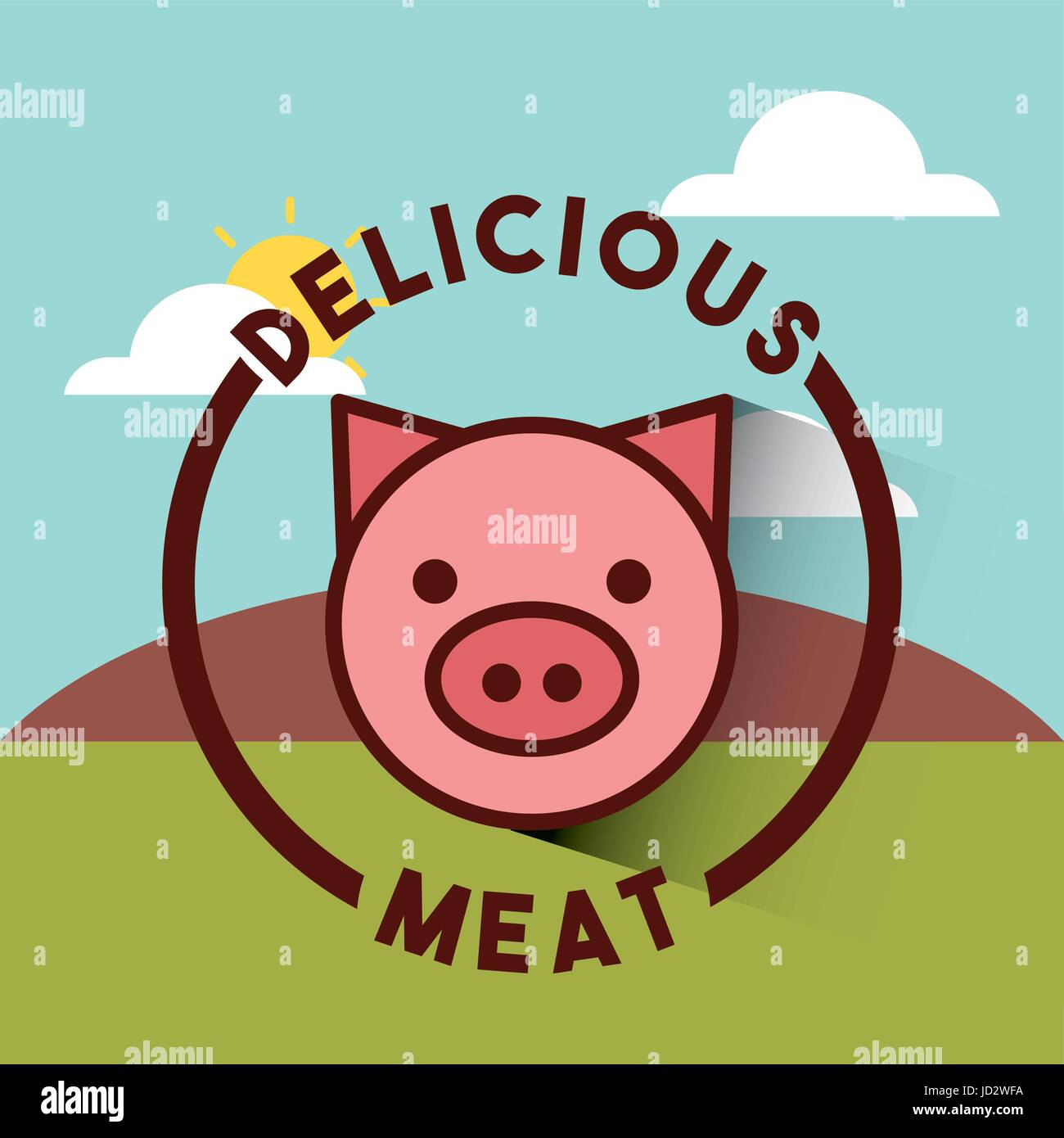 big farm flat Stock Vector Image & Art - Alamy