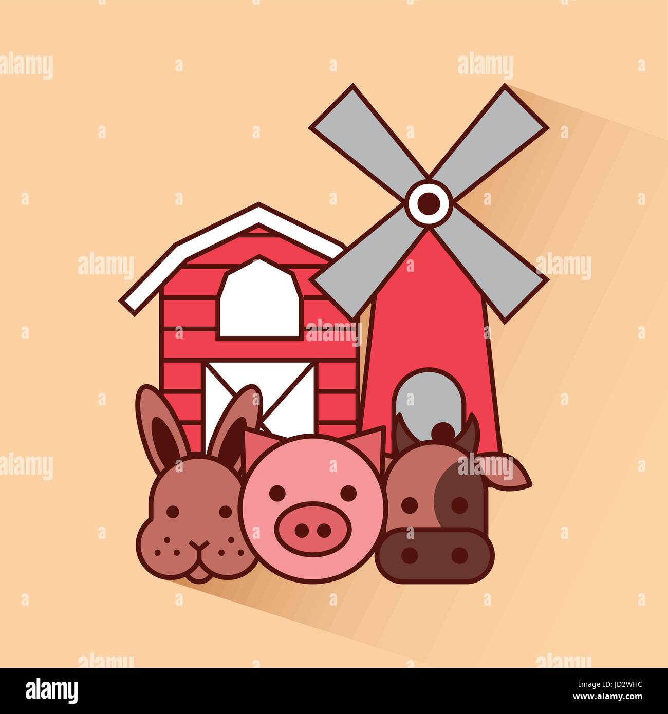 big farm flat Stock Vector Image & Art - Alamy