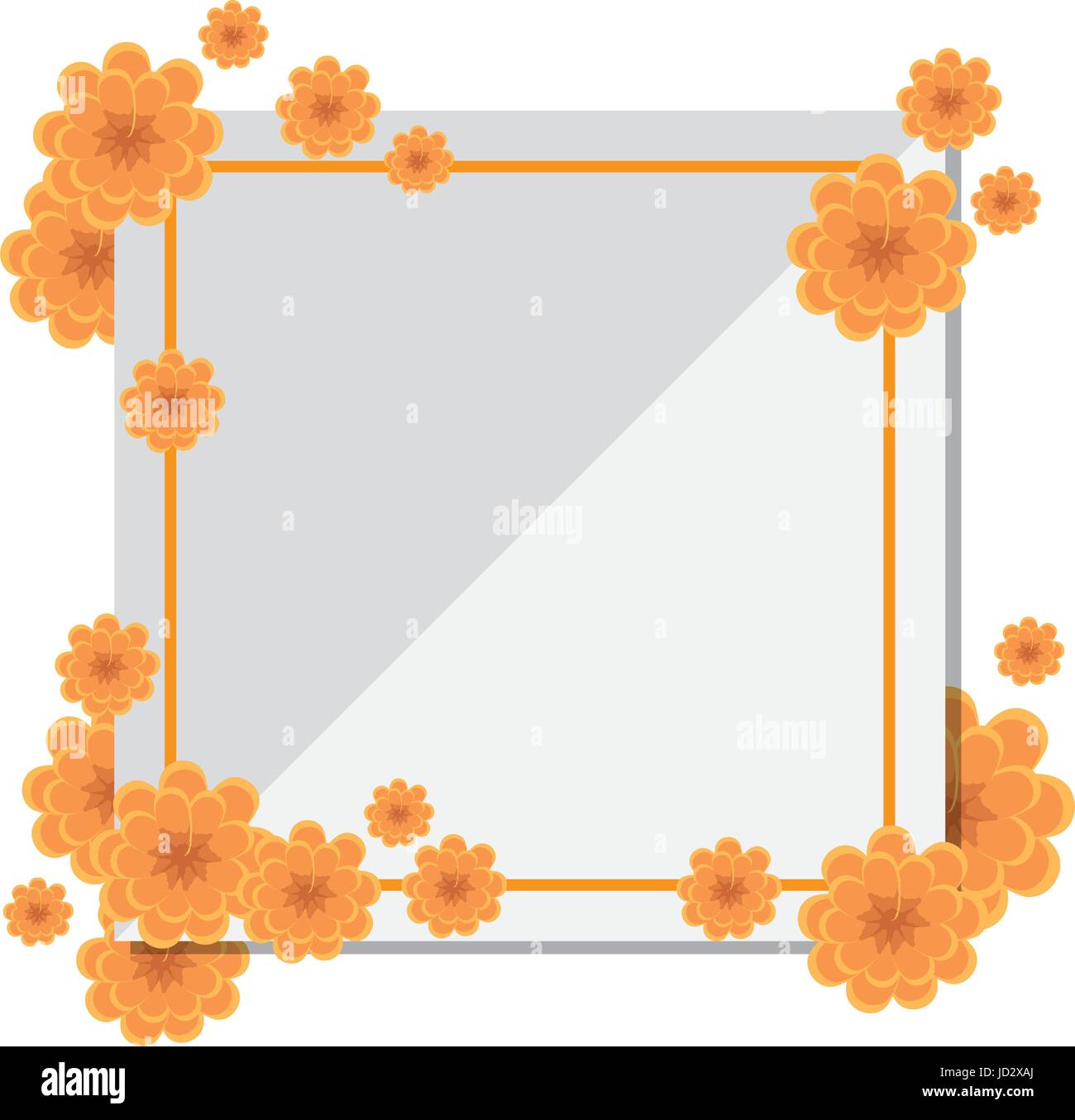 frame with flowers Stock Vector Image & Art - Alamy