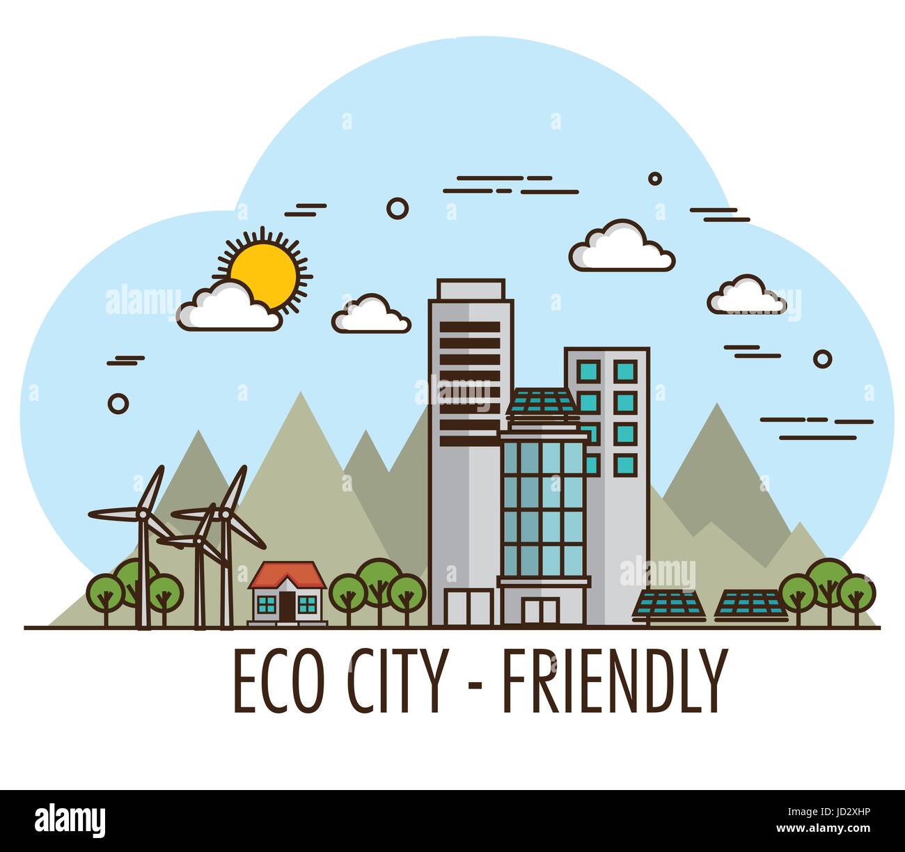 Image showcasing Eco friendly city design Stock Vector Image & Art - Alamy