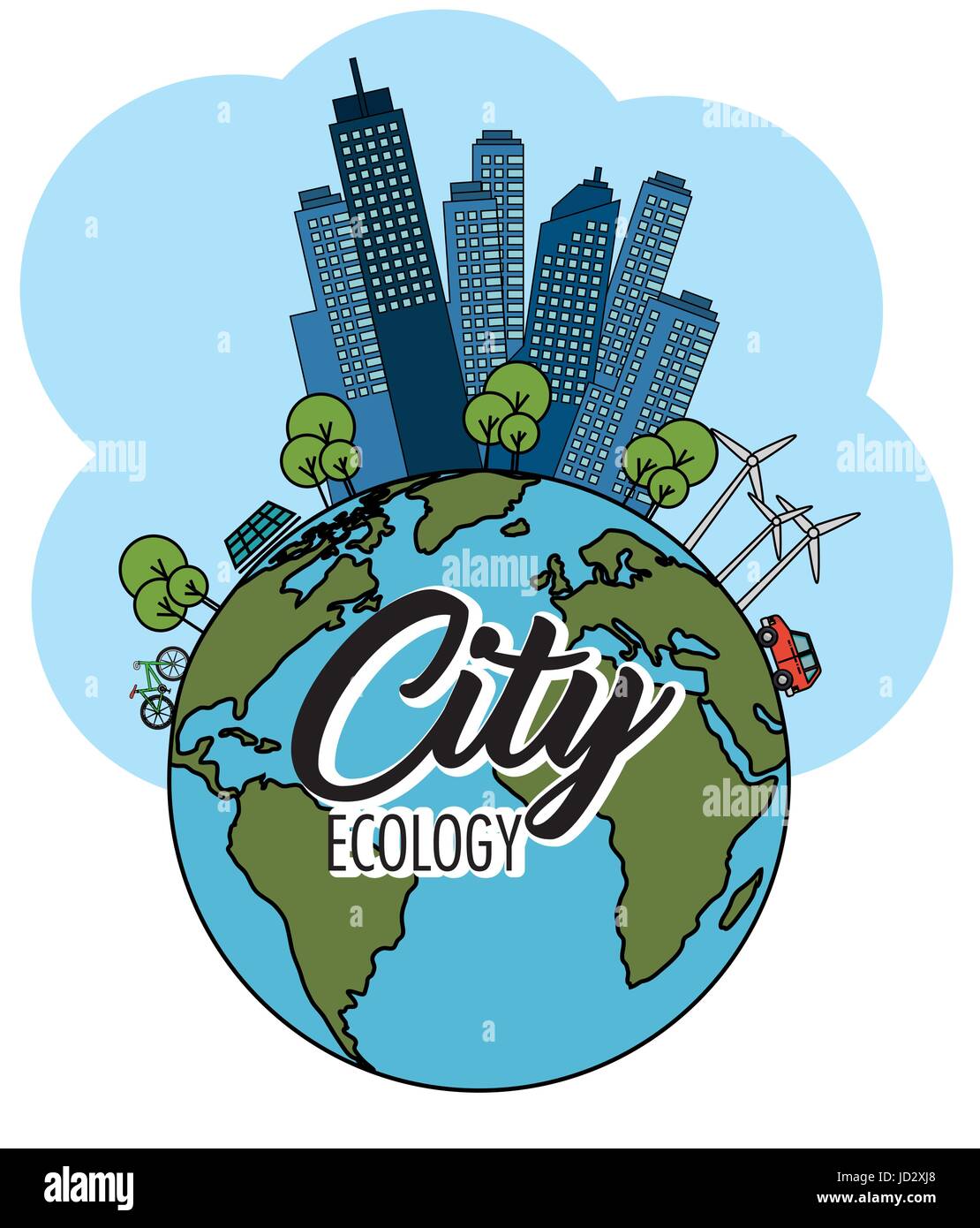 Picture of Eco friendly city design Stock Vector Image & Art - Alamy
