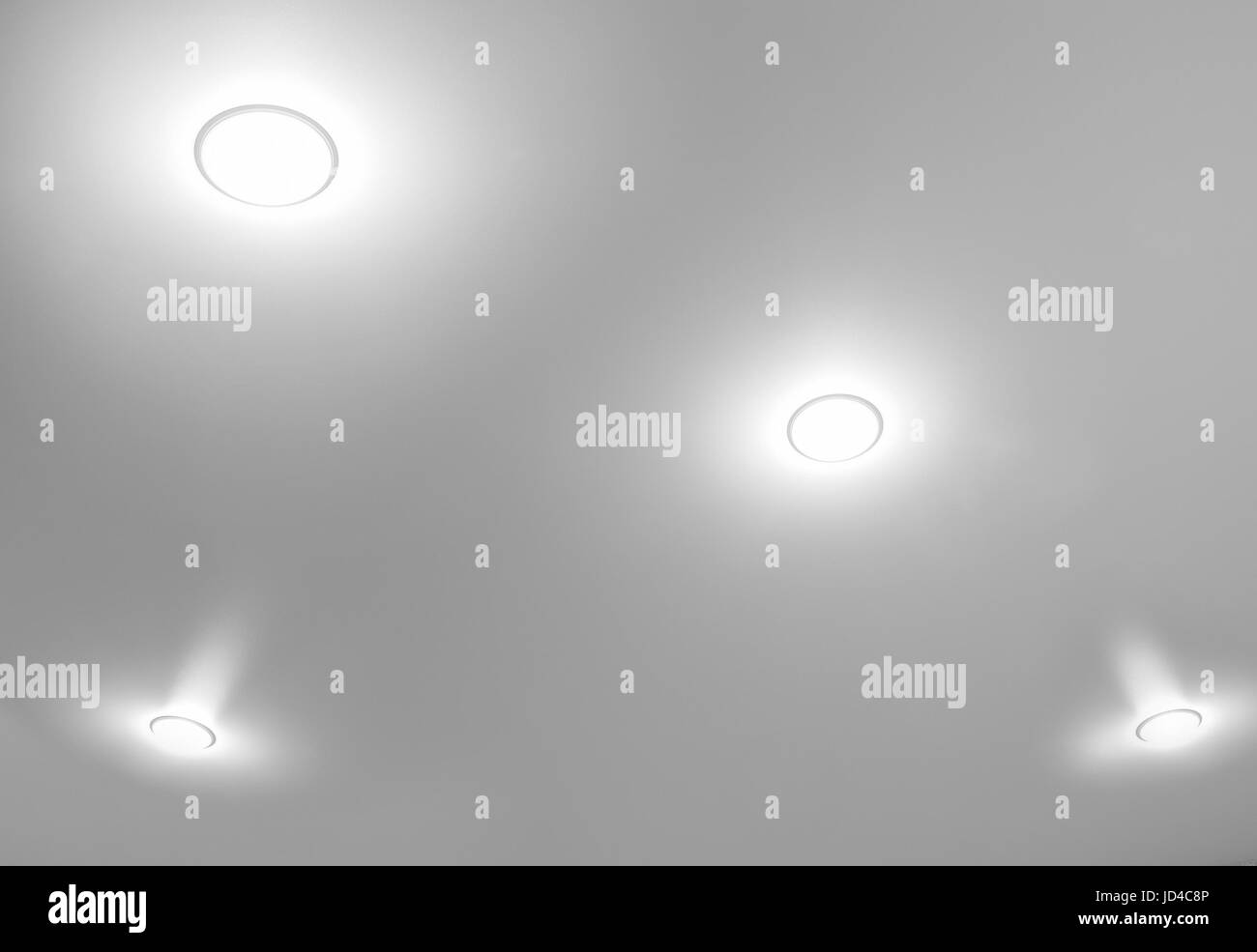Four ceiling lights closeup Stock Photo Alamy