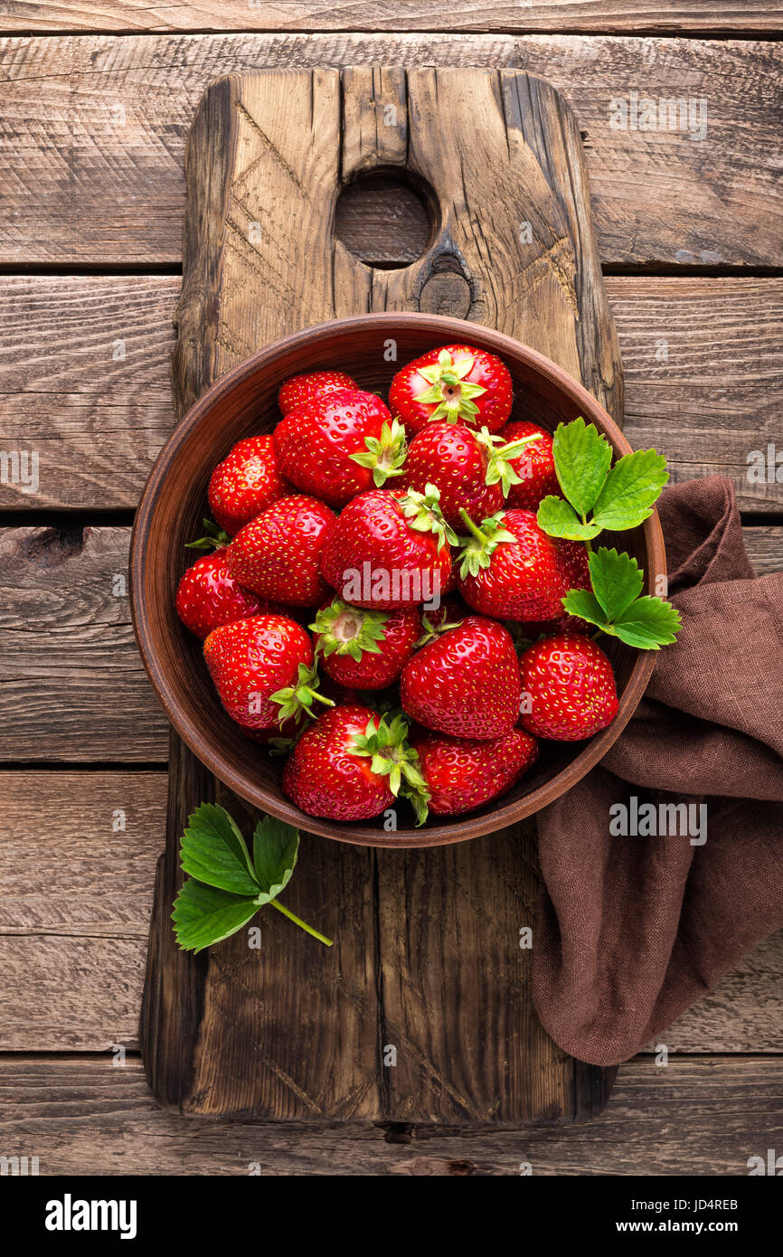 Fresh juicy strawberries with leaves. Strawberry Stock Photo - Alamy