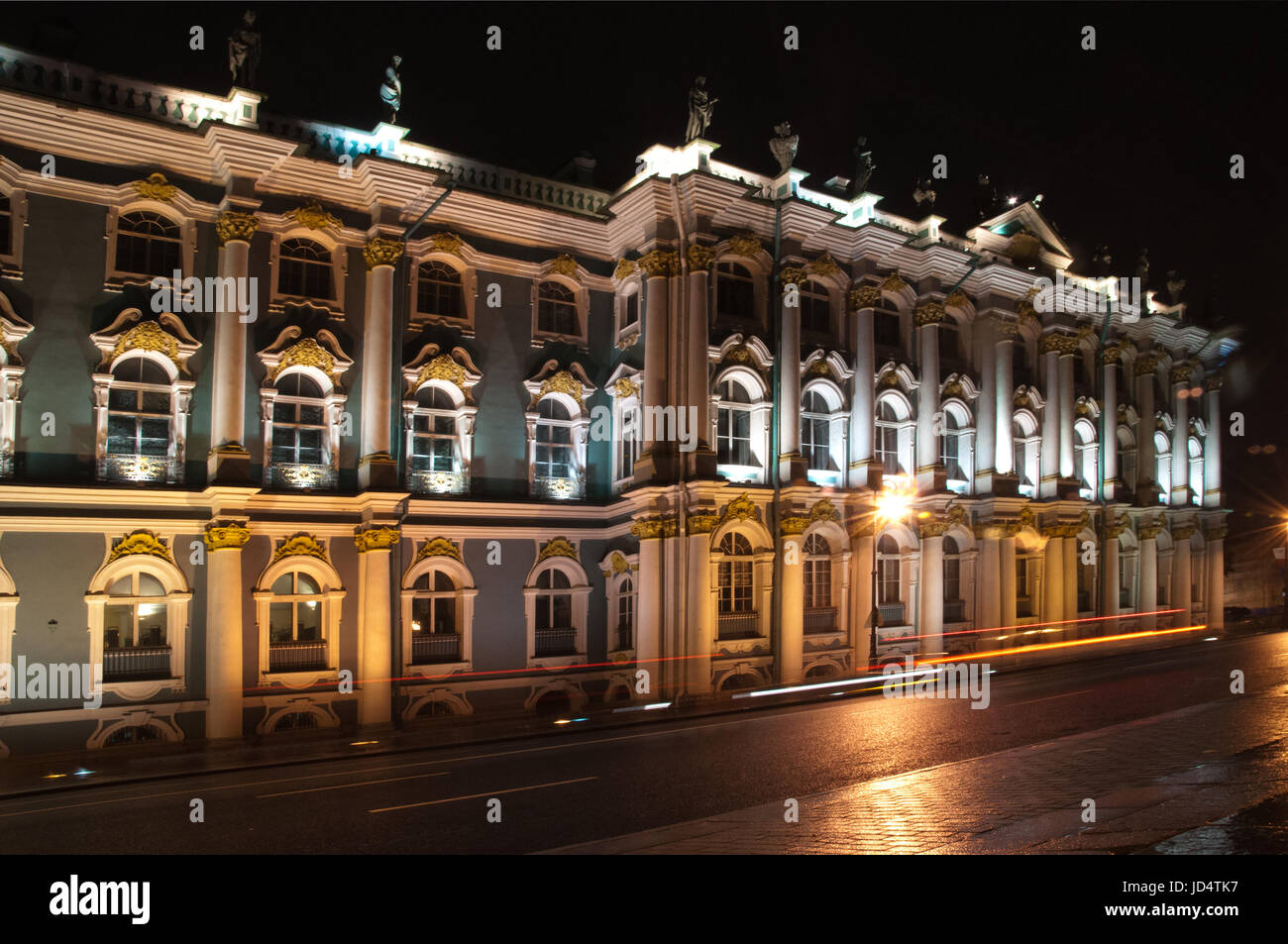 The Hermitage, St Petersburg at night Stock Photo